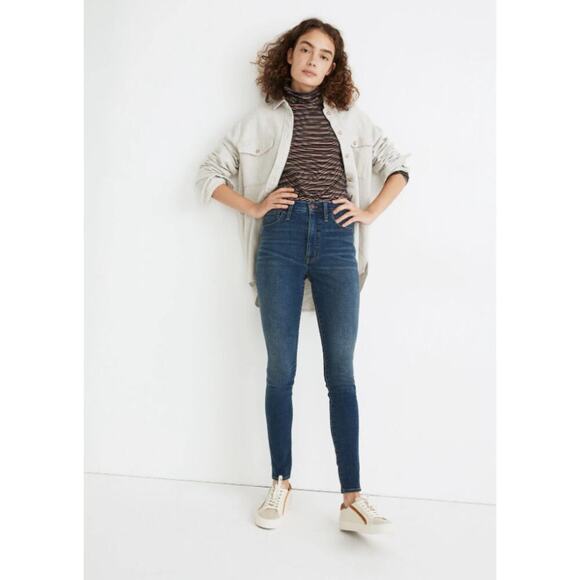 Madewell Tall 10" High Rise Roadtripper Supersoft Jeans Playford Wash 25 Tall - Picture 1 of 11